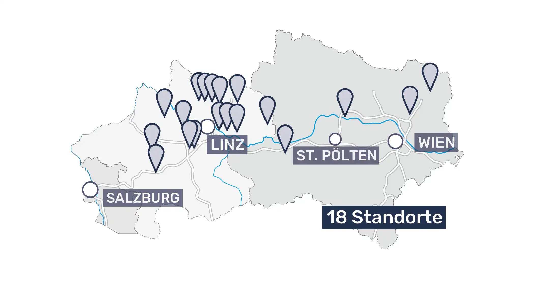 WIMBERGER Gruppe Standorte im Überblick