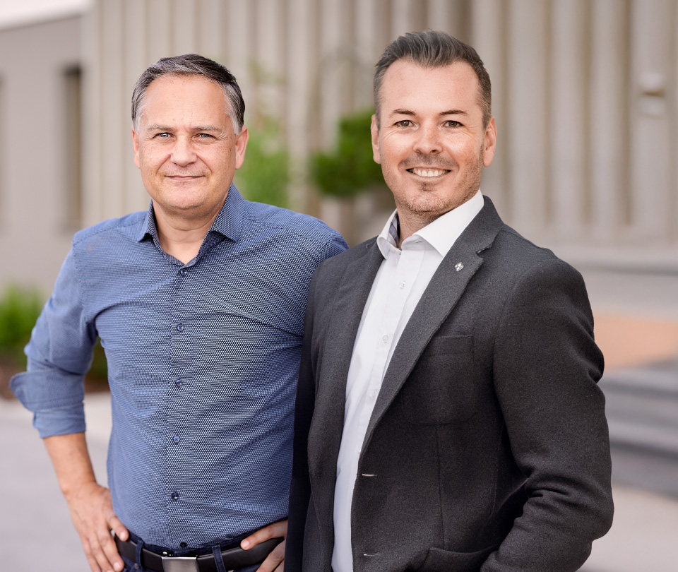 Geschäftsführung der WIMBERGER Gruppe: Norbert Königsecker und Christian Wimberger